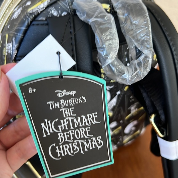 Loungefly Disney Nightmare Before Christmas Tarot Card AOP Womens backpack - Picture 7 of 7